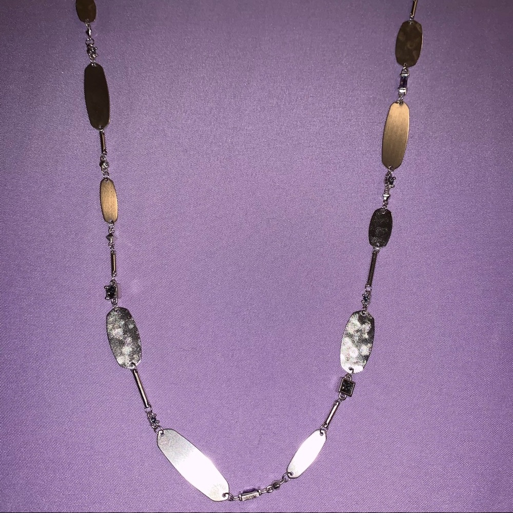 NEW Kendra Scott Long Claret Silver Necklace - Picture 4 of 11